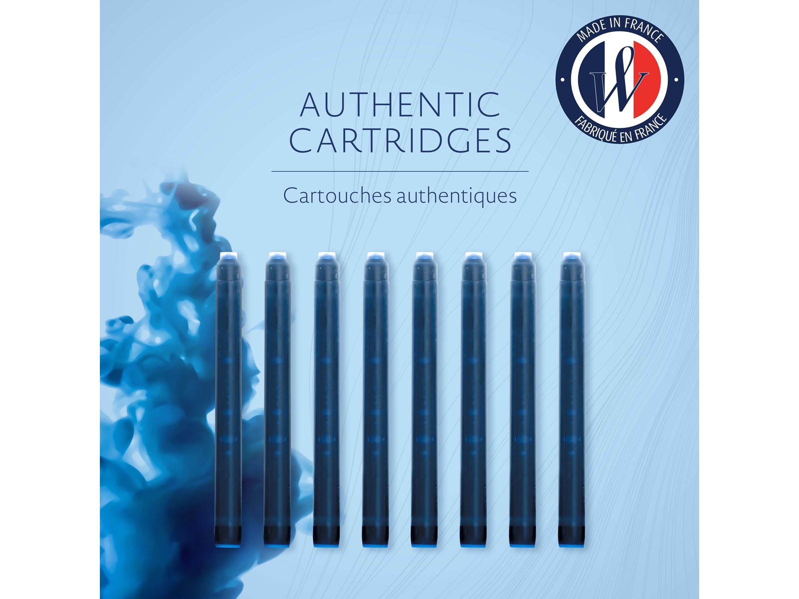 Waterman S0110910 - Confezione da 4 cartucce con 8 cartucce di inchiostro grandi, inchiostro cancellabile, colore: blu