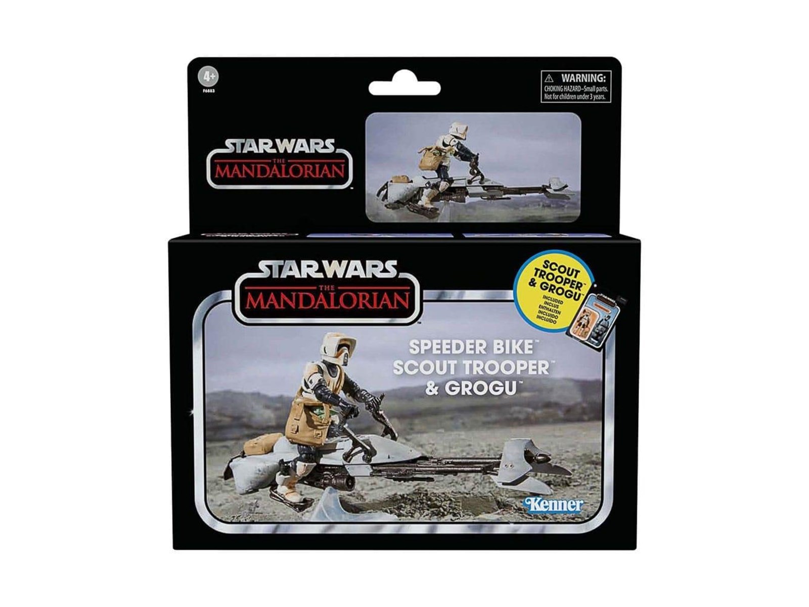 Hasbro Star Wars The Vintage Collection: Set Con Speeder Bike, Scout Trooper E Grogu (9,5 Cm), Da The Mandalorian