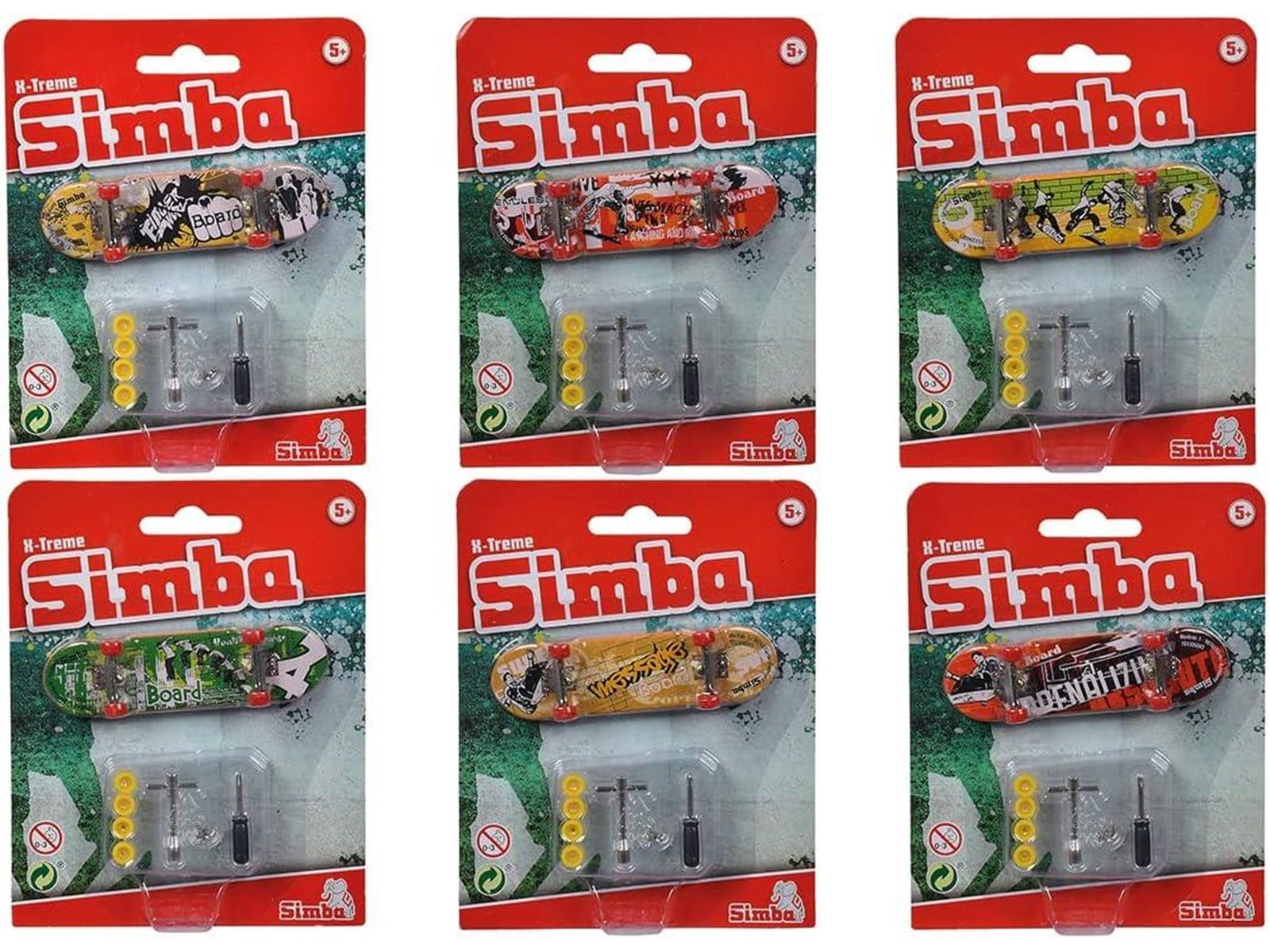 Simba Finger Skateboard X-Treme Color with Accessories (Assorted)