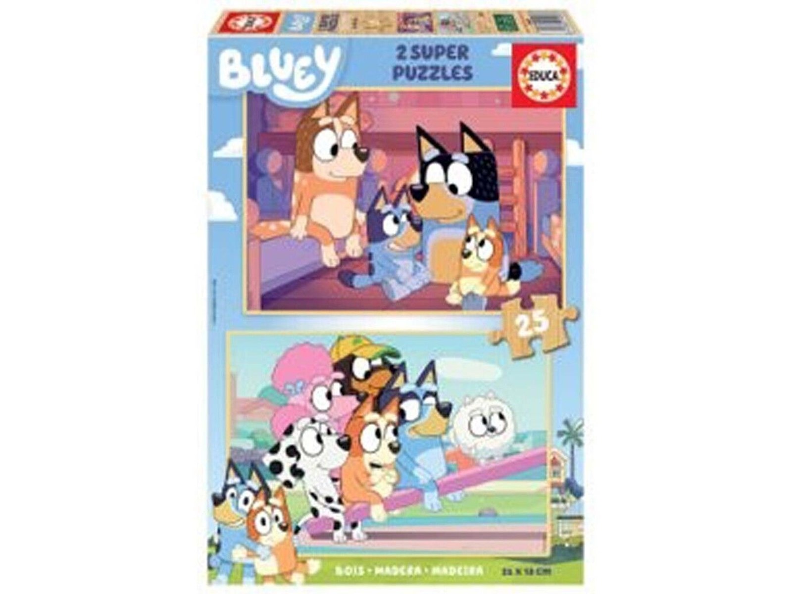 Educa Bluey 2 X 25 Wood | Billig