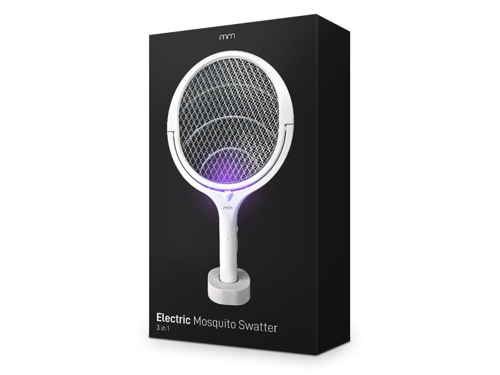 Racchetta Elettrica Antizanzare MikaMax - Ricaricabile USB-C, Testa Girevole 90°, 3-in-1 Con Trappola Luce - Foto 2