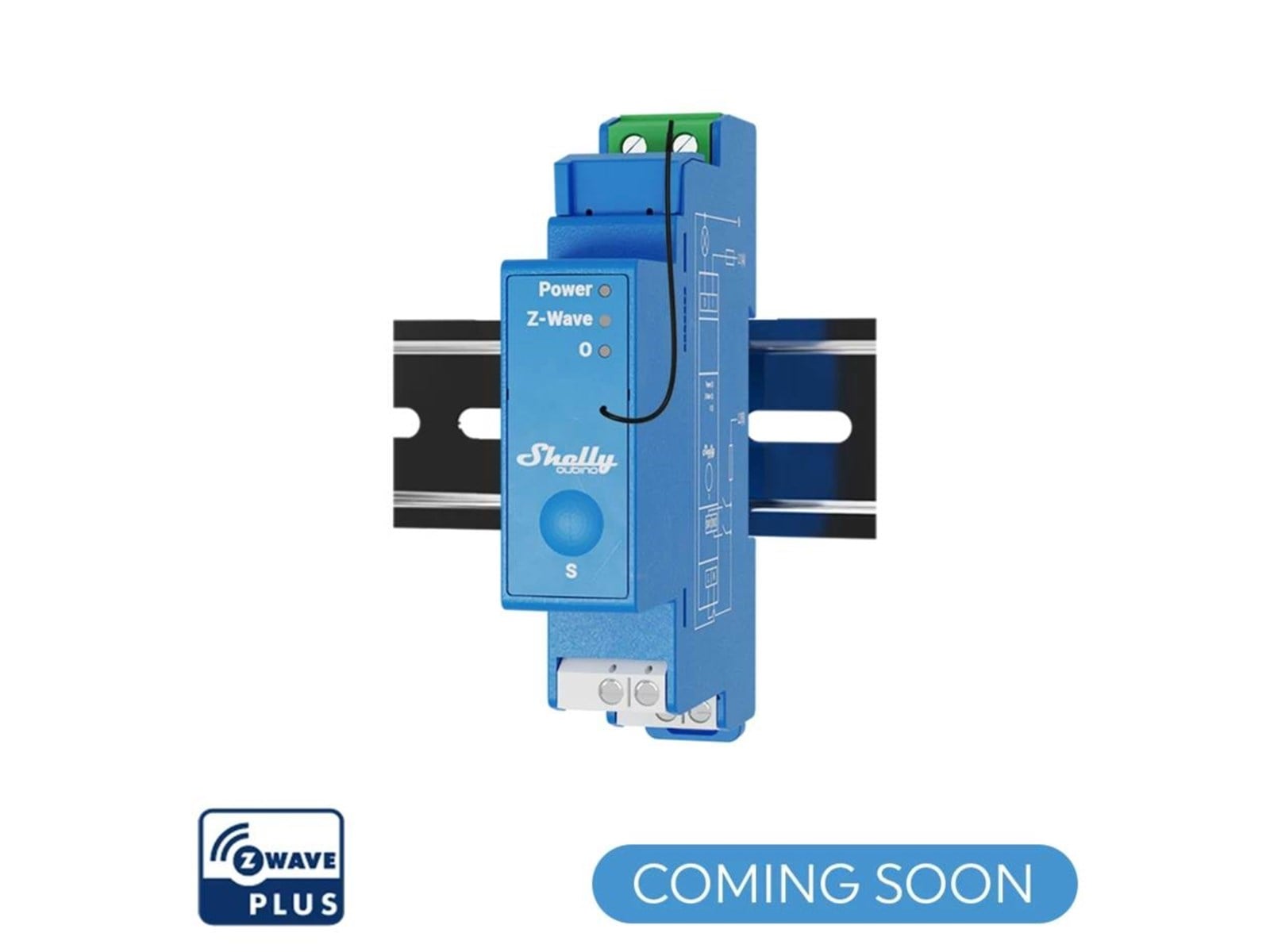 Shelly Qubino Wave Pro 1 - Z-Wave relæ med potentialfrit kontaktsæt ...