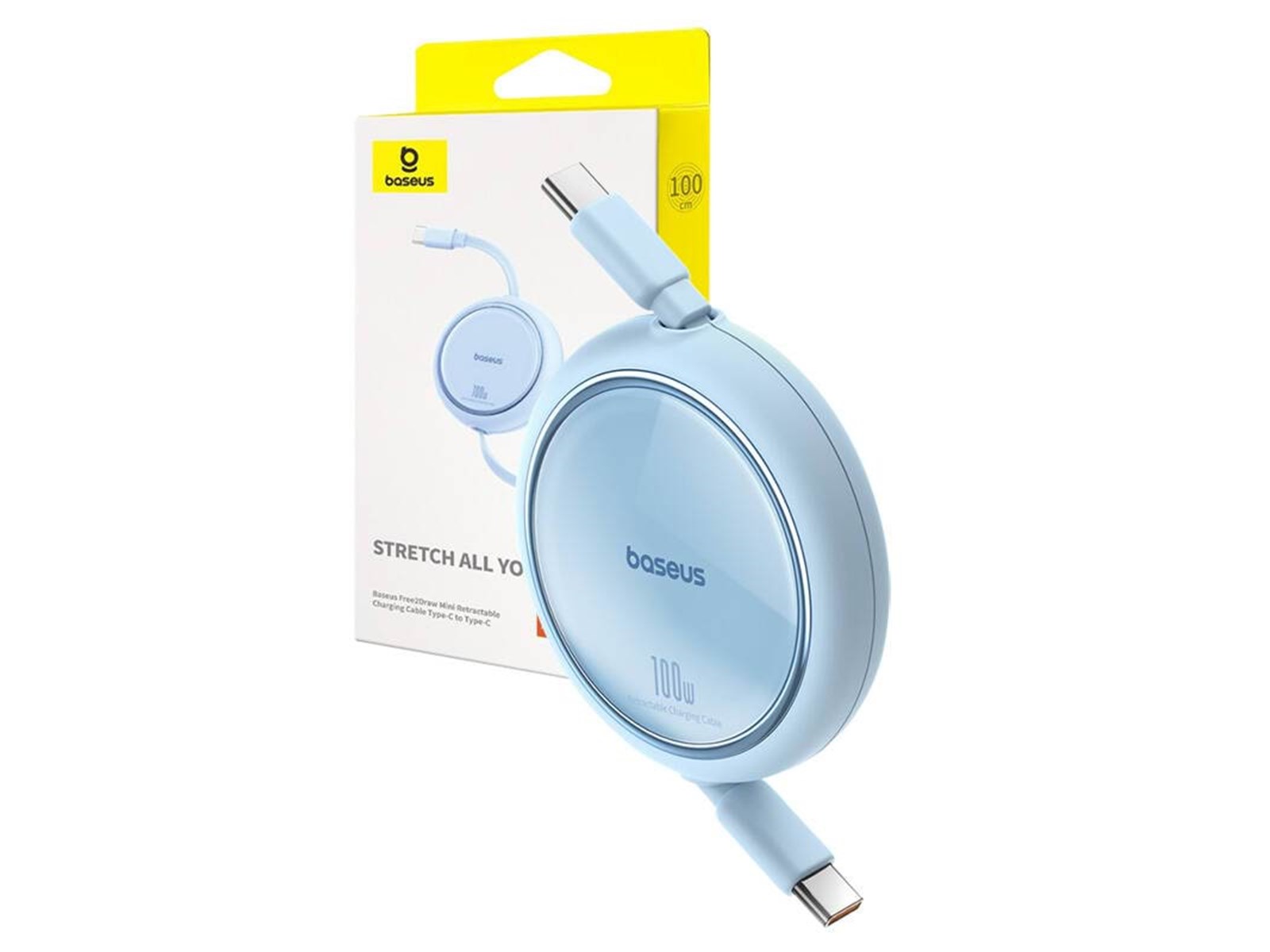 Baseus - Cavo USB C, 100 W, PD 5 A, QC 4.0 mini, retrattile