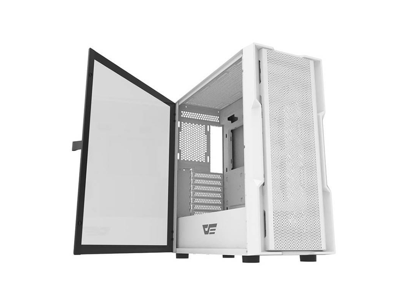 Hvid Computer Darkflash Computer case DK431 + 4 fans (white) - Kabinet - Miditower - Hvid