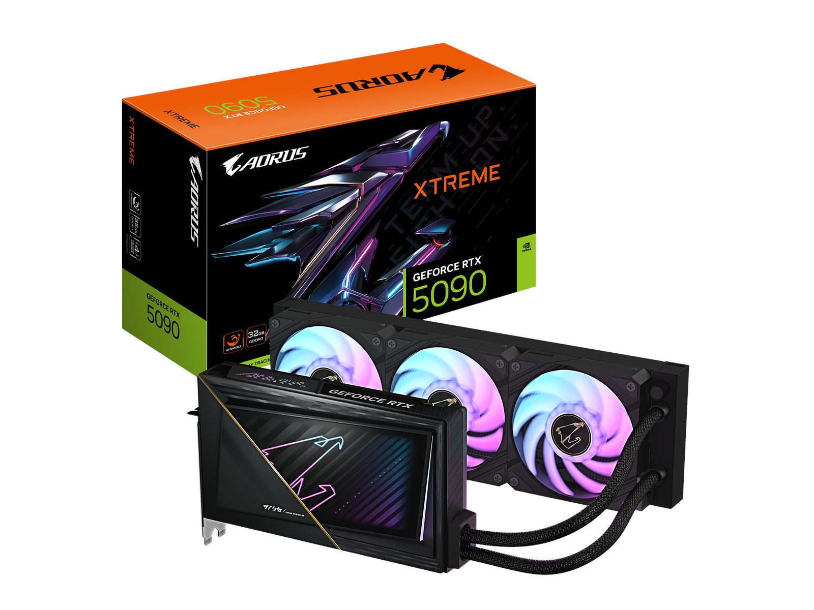 GIGABYTE GeForce RTX 5090 AORUS Xtreme WaterForce - 32GB GDDR7 RAM - Grafikkort