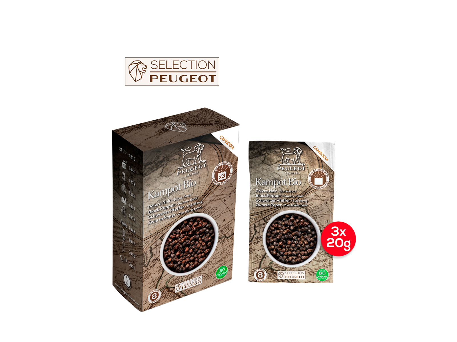 Peugeot Kampot øko Sort peber 60g | Billig