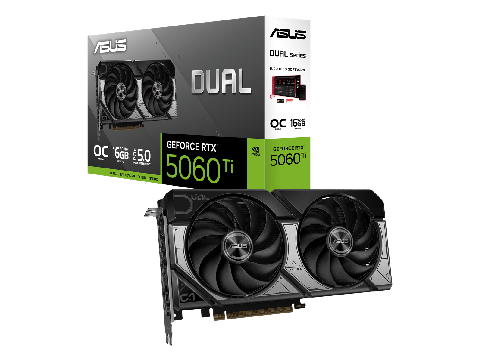 ASUS GeForce RTX 5060 Ti DUAL OC - 16GB GDDR7 RAM - Grafikkort