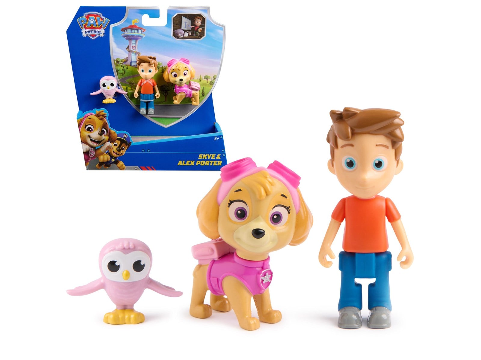 Paw Patrol Skye & Alex Porter Figure Pack with Lil Hootie | På lager