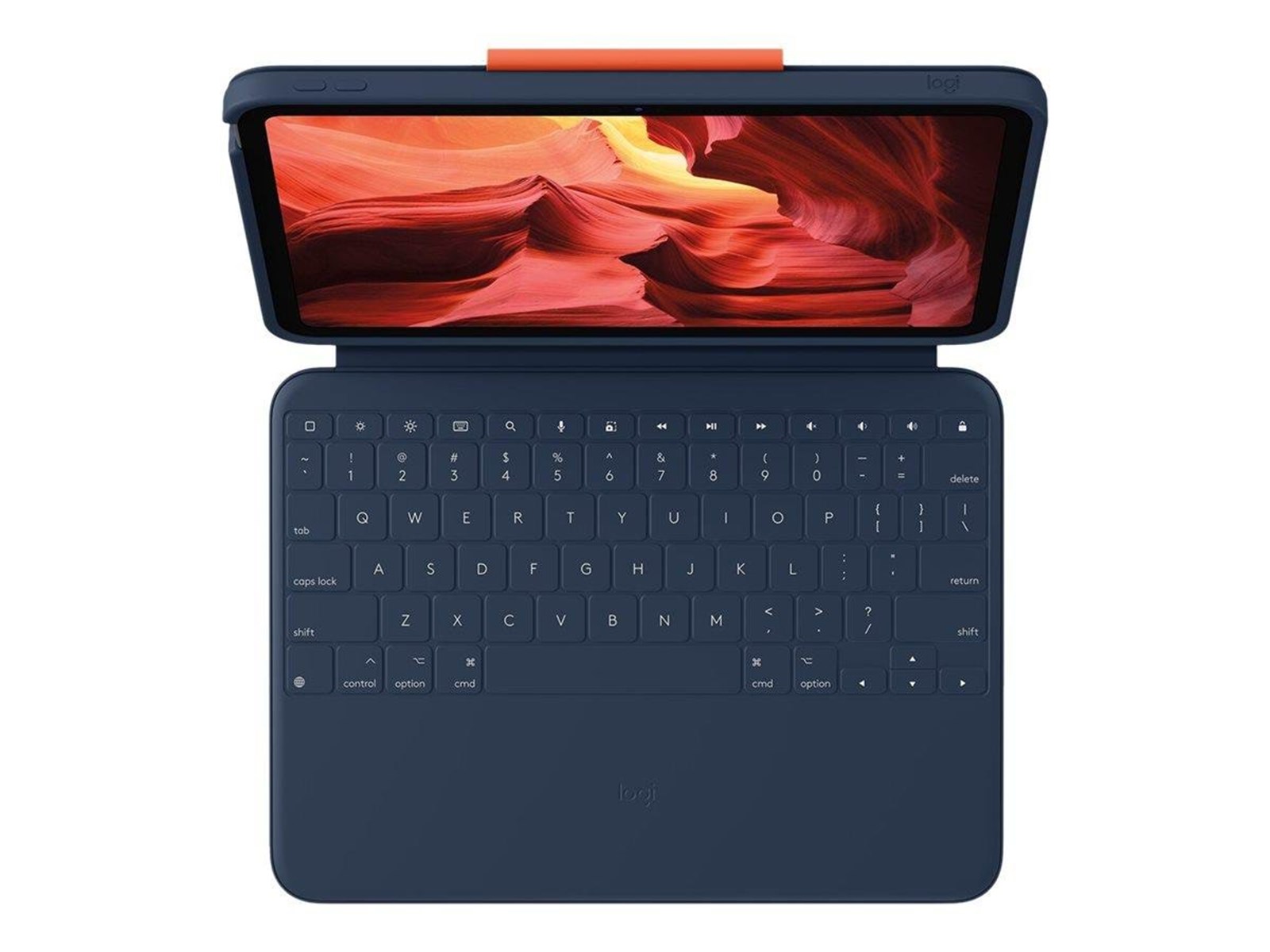 Logitech Rugged Combo 4 - keyboard and folio case - classic blue Input ...