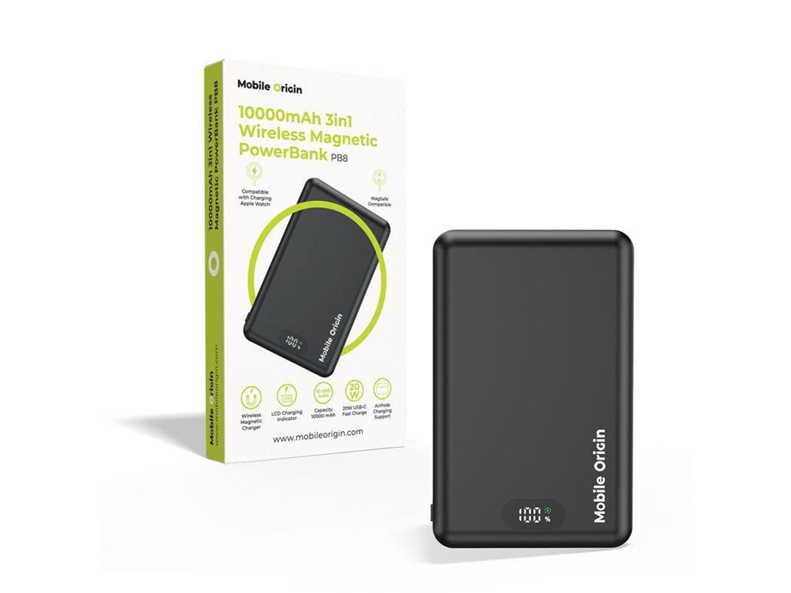 Origin Power Bank Mobile Origin PowerBank 10000mAh 3in1 Wireless Magnetic PowerBank PB8 ...