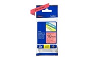 Papir, Fotopapir og Etiketter - Brother TZ441 / TZe-441 Black on Red Ribbon (18mm x 8m) - TZe441