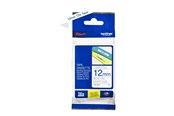 Papir, Fotopapir og Etiketter - Brother Tape brother blå/hvid tze 233 12 mm - TZ233
