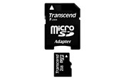Hukommelseskort - Transcend MicroSD/SD Std - 2GB - TS2GUSD