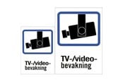 Videoovervågning - Deltaco Klistermærke "TV/Video" - 20-005