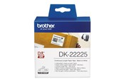 Papir, Fotopapir og Etiketter - Brother DK22225 - Paper - Black On White - Roll (3.8 cm x 30.5 m) - DK22225
