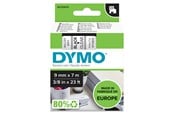 Papir, Fotopapir og Etiketter - DYMO D1 tape | 9mm x 7m rulle | sort på klar - 40910