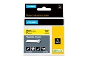 Papir, Fotopapir og Etiketter - DYMO Dymo Rhino fleksibel nylon | 24 mm x 3,5 m | sort på gul - S0773850