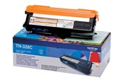Blæk, Toner & Forbrugsstoffer - Brother TN328C / TN 328C - High Capacity Cyan Toner - Lasertoner Cyan - TN328C