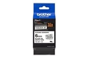 Papir, Fotopapir og Etiketter - Brother TZeS211 / TZe-S211 Labelling Tape Cassette – Black on White 6mm wide - TZES211