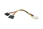 Strømkabel (intern) - StarTech.com LP4 to 2 SATA Internal Power Splitter Cable - PYO2LP4SATA