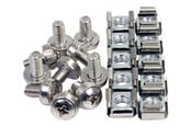 Systemtilbehør (kølepasta mv.) - StarTech.com 50 Pkg M6 Mounting Screws and Cage Nuts - CABSCREWM6