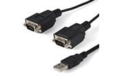 Netværksadapter (netkort, printserver mv.) - StarTech.com ICUSB2322F 2 Port FTDI USB to Serial RS232 Adapter Cable with COM Retention - ICUSB2322F