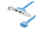 USB kabel - StarTech.com 2 Port USB 3.0 A Female Slo - USB3SPLATE