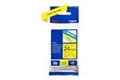 Papir, Fotopapir og Etiketter - Brother TZE651 / TZe-651 Black on Yellow Ribbon (24mm x 8m) - TZE651