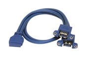 USB kabel - StarTech.com 2 Port Panel Mount USB 3.0 Cable - USB3SPNLAFHD