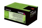 Blæk, Toner & Forbrugsstoffer - Lexmark 70C2HM0 / 702HM Magenta Return Program Toner - Lasertoner Magenta - 70C2HM0