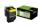 Blæk, Toner & Forbrugsstoffer - Lexmark Yellow toner cartridge - 80C2XYE