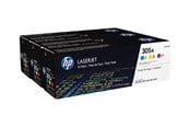 Blæk, Toner & Forbrugsstoffer - HP 305A / CF370AM 3-Pack - Lasertoner Cyan - CF370AM
