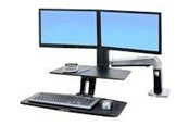 Skærmholder - Ergotron WorkFit-A with Suspended Keyboard Dual - 24-392-026