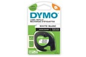 Papir, Fotopapir og Etiketter - DYMO Letratag papirtape | sort på hvid | 12mm x 4m rulle - S0721510