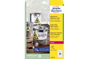 Papir, Fotopapir og Etiketter - Avery Holdbare etiketter, hvide, 63,5x33,9mm - L4773-20