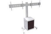 Vægbeslag, AV-Beslag & AV-Møbler - Multibrackets M Public Display Stand 180 Dual MediaBox4 Silver - Maks 80 kg - Maks størrelse 60" - 7350022737778