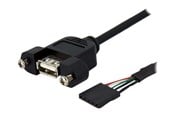 USB kabel - StarTech.com Panel Mount USB Cable USB A to Motherboard Header Cable - USBPNLAFHD3
