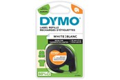 Papir, Fotopapir og Etiketter - DYMO Letratag påstrygningsetiketter | 12mm x 2m | sort på hvid - S0718850