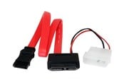 SATA & ATA kabel - StarTech.com Slimline SATA to SATA with LP4 Power Cable Adapter - SLSATAF12