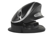 Mus - Bakker Elkhuizen Oyster - Ergonomisk mus - 5 knapper - Sølv - BNEOYMW