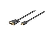 Skærmkabel - Pro HDMI - DVI-D - 2m - Sort - HDMIDVI-D-2