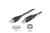 USB kabel - Pro USB-A <-> USB-B 2.0 - 0.25m - Sort - 4040849951299