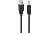 USB kabel - Pro USB-A <-> USB-B 2.0 - 5m - Sort - 4040849689024