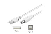 USB kabel - Pro USB-A <-> USB-B 2.0 - 1m - Hvid - 4040849961861