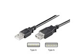 USB kabel - Pro USB-A <-> USB-A - 0.3m - Sort - 4040849686221