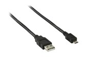USB kabel - Pro USB-A <-> USB Micro-B - 1m - Sort - 4040849939181