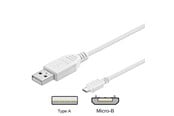 USB kabel - Pro USB-A <-> USB Micro-B - 1m - Hvid - 4040849961939