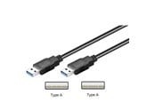 USB kabel - Pro USB-A <-> USB-A - 0.5m - Sort - 4040849957161