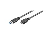 USB kabel - Pro USB-A <-> USB Micro-B 3.0 - 1.5m - Sort - 4040849950261