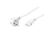Strømkabel (ekstern) - Pro Power cable C13 1x90° - Hvid - 2m - 4040849951404